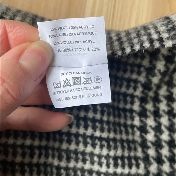 J. Crew Black and White Houndstooth Poncho Wrap - Picture 6 of 9